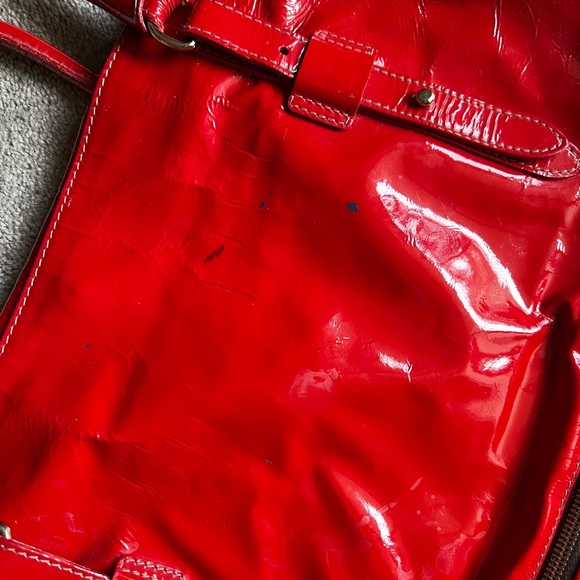 FURLA April Red Patent Leather Handbag limited edition - Picture 9 of 9